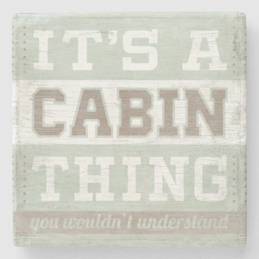 Dessous-de-verre En Pierre Devis | C'est une chose Cabine (Devant)