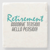 Dessous-de-verre En Pierre Devis de retraite amusant (Devant)