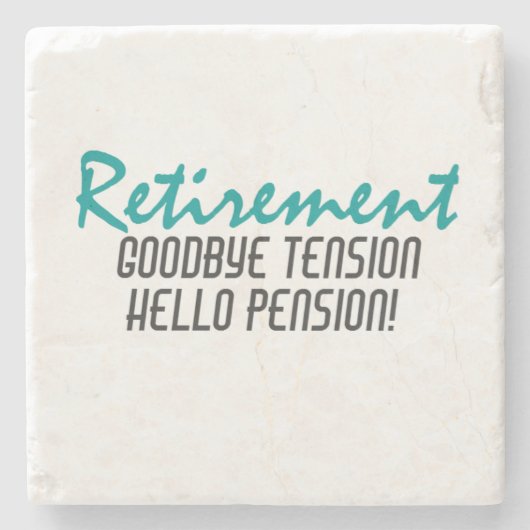 Dessous-de-verre En Pierre Devis de retraite amusant (Devant)