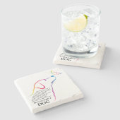 Dessous-de-verre En Pierre Dieu a fait un chien (Côté)