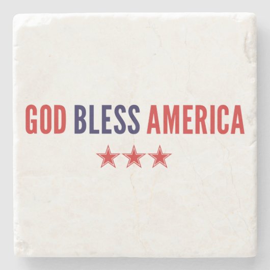 Dessous-de-verre En Pierre Dieu bénisse l'Amérique (Devant)