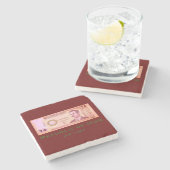 Dessous-de-verre En Pierre Dinar irakien avec Saddam Hussein (Côté)