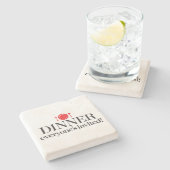 Dessous-de-verre En Pierre Dîner chacun invité (Côté)