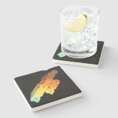 Dessous-de-verre En Pierre Dinomite Papa Mots (Côté)