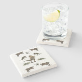 Dessous-de-verre En Pierre Dinosaur en pierre de marbre (Côté)