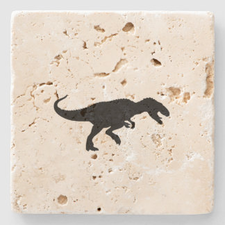 Dessous-de-verre En Pierre Dinosaure T-Rex Tyrannosaurus Rex Black Silhouette