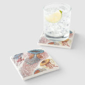 Dessous-de-verre En Pierre Discomedusae d'Ernst Haeckel (Côté)