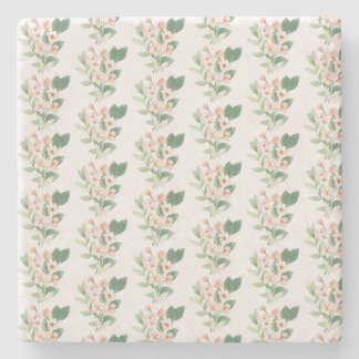 Dessous-de-verre En Pierre Disposition floral rétro doux
