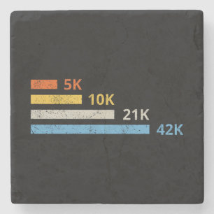 Dessous-de-verre En Pierre Distances de course II - 5K 10K 21K 42K Marathoner