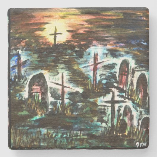 Dessous-de-verre En Pierre Distant Light (Devant)