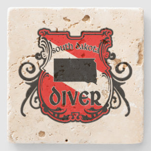 Dessous-de-verre En Pierre Diver du Dakota du Sud