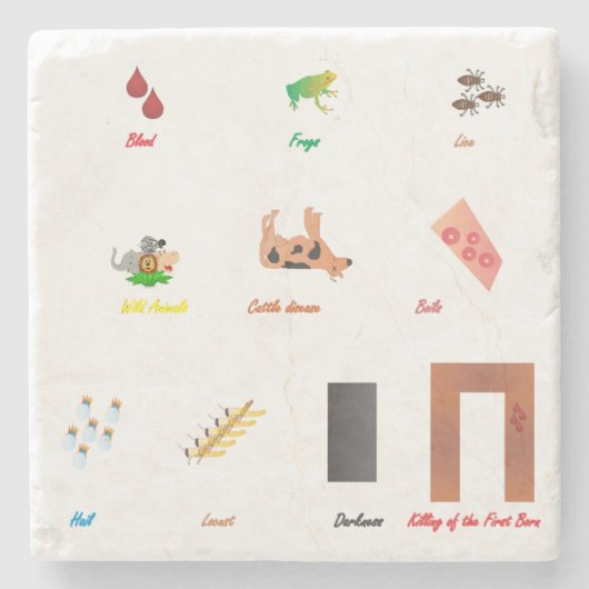 Dessous-de-verre En Pierre Dix pestes (Devant)