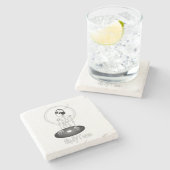 Dessous-de-verre En Pierre DJ Skeleton (Côté)