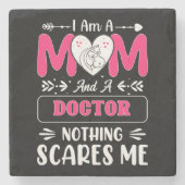 Dessous-de-verre En Pierre Docteur Maman, Drôle Docteur Maman (Devant)