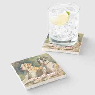 Dessous-de-verre En Pierre Doge amis dessous de verre en marbre pour amis