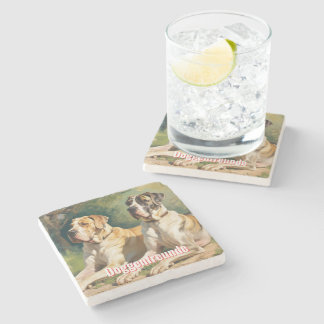 Dessous-de-verre En Pierre Doge amis dessous de verre en marbre pour amis