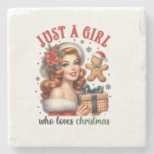 Dessous-de-verre En Pierre Don De Noël Juste Une Fille Qui Aime Noël