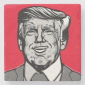 DESSOUS-DE-VERRE EN PIERRE DONALD TRUMP (Devant)