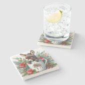 Dessous-de-verre En Pierre Donkey de confiture de Noël (Côté)