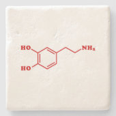 Dessous-de-verre En Pierre Dopamine formule chimique moléculaire (Devant)