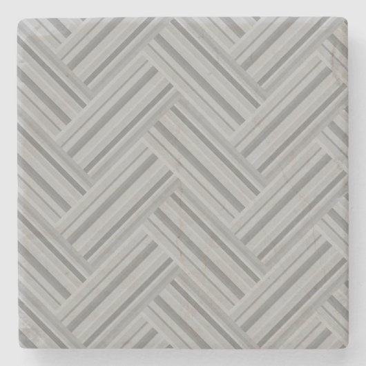 Dessous-de-verre En Pierre Double blanc de Grey stripes (Devant)