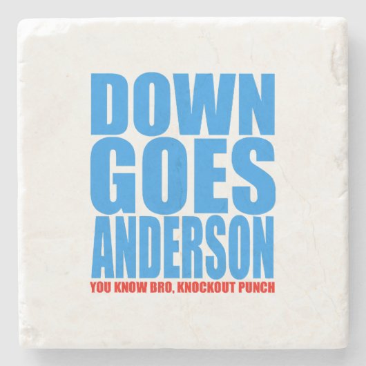 Dessous-de-verre En Pierre Down Goes Anderson (Devant)
