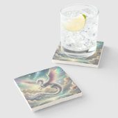 Dessous-de-verre En Pierre Dragon blanc (Côté)