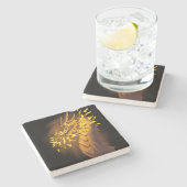 Dessous-de-verre En Pierre Dragon de Feu Doré (Côté)