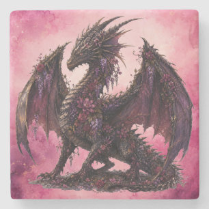 Dessous-de-verre En Pierre Dragon Fleur Dragon Fantastique Botanique