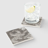 Dessous-de-verre En Pierre Dragon Isoda Koryusai (Côté)