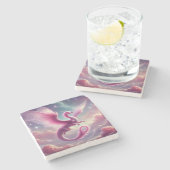 Dessous-de-verre En Pierre Dragon rose (Côté)