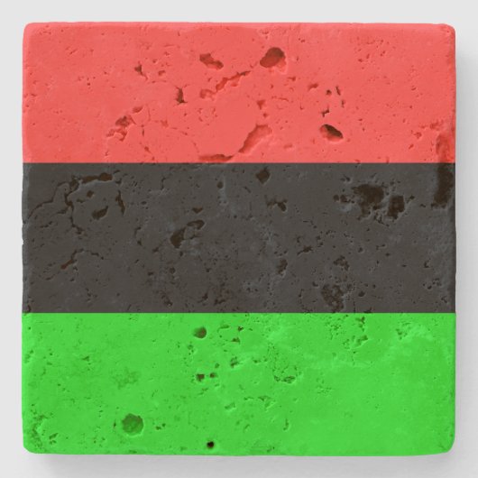 Dessous-de-verre En Pierre Drapeau afro-américain (Devant)