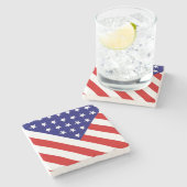Dessous-de-verre En Pierre Drapeau américain (Côté)