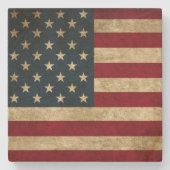 Dessous-de-verre En Pierre Drapeau américain (Devant)