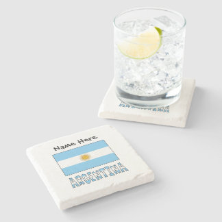 Dessous-de-verre En Pierre Drapeau Argentin Personnalisé Argentine