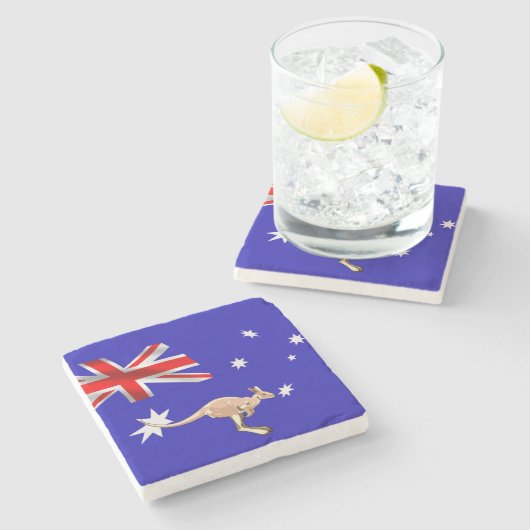 Dessous-de-verre En Pierre Drapeau australien (Côté)