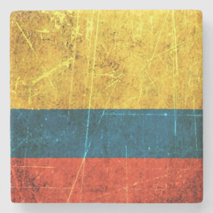 Dessous-de-verre En Pierre Drapeau colombien vintage rayé et porté