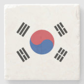 Dessous-de-verre En Pierre Drapeau Corée du Sud (Devant)