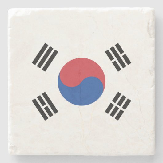 Dessous-de-verre En Pierre Drapeau Corée du Sud (Devant)