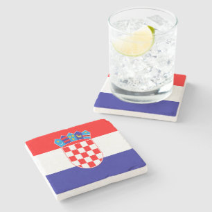 Dessous-de-verre En Pierre Drapeau croate