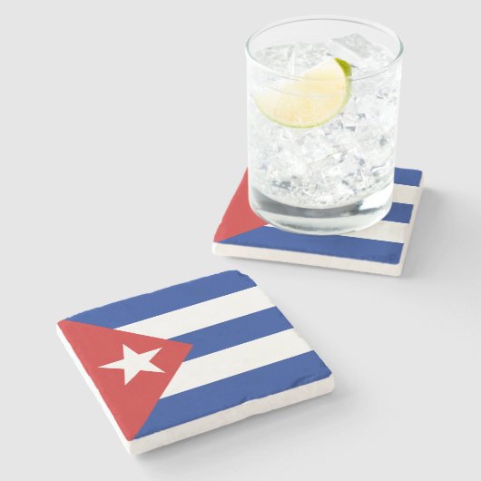 Dessous-de-verre En Pierre Drapeau Cuba (Côté)
