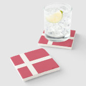 Dessous-de-verre En Pierre Drapeau Danemark (Côté)