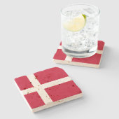 Dessous-de-verre En Pierre Drapeau danois (Côté)