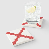 Dessous-de-verre En Pierre Drapeau de Bourgogne (Côté)