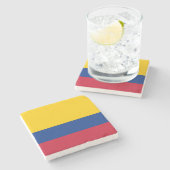 Dessous-de-verre En Pierre Drapeau de Colombie (Côté)