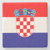 Dessous-de-verre En Pierre Drapeau de Croatie (Devant)
