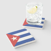 Dessous-de-verre En Pierre Drapeau de Cuba (Côté)