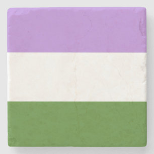 Dessous-de-verre En Pierre Drapeau de fierté genderqueer