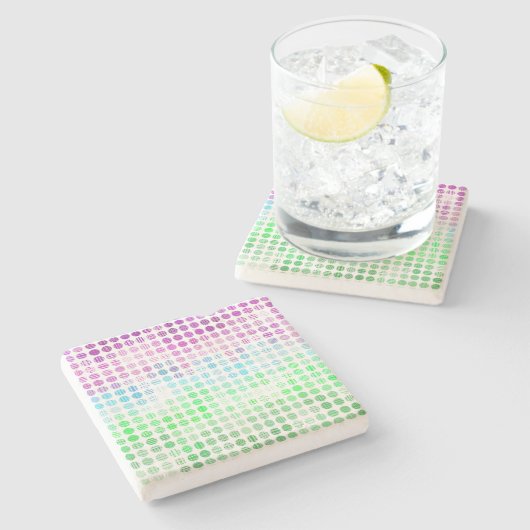 Dessous-de-verre En Pierre Drapeau de fierté Toric abstrait boho éclectique G (Côté)