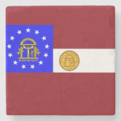 Dessous-de-verre En Pierre Drapeau de Géorgie (Devant)